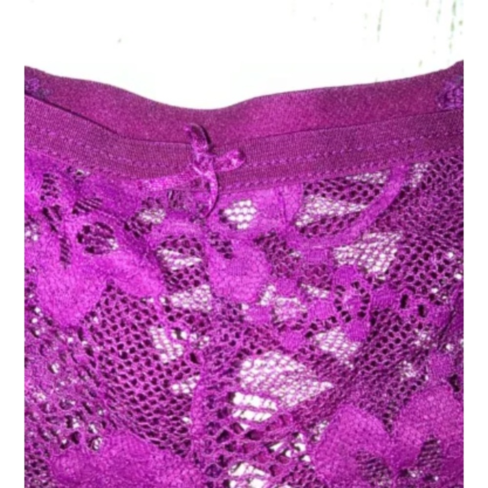 Victoria’s Secret Dream Angels Cheeky Women’s Lace Tie Panty Mulberry Wine XL - Picture 5 of 7